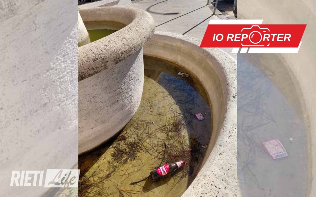 “Fontane spente in piazza della Repubblica e usate come cestino dei rifiuti: è difficile fare un minimo di manutenzione?” – IO REPORTER