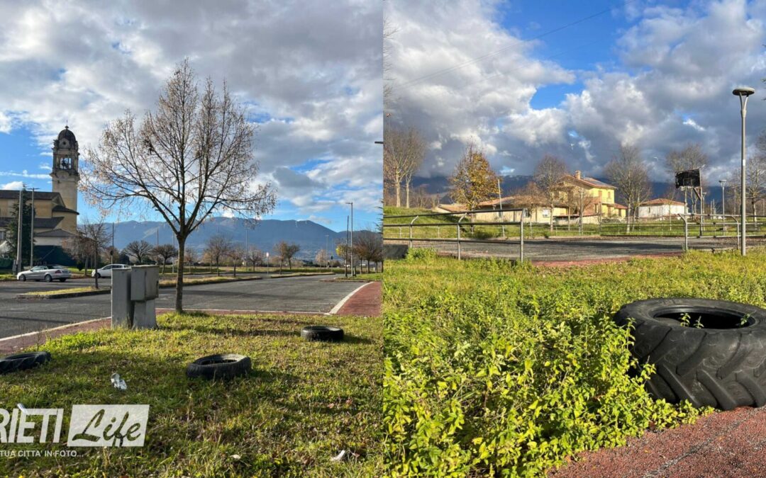 “Gomme di auto e di trattori nel parco di Chiesa Nuova, sembra una discarica” – LA SEGNALAZIONE