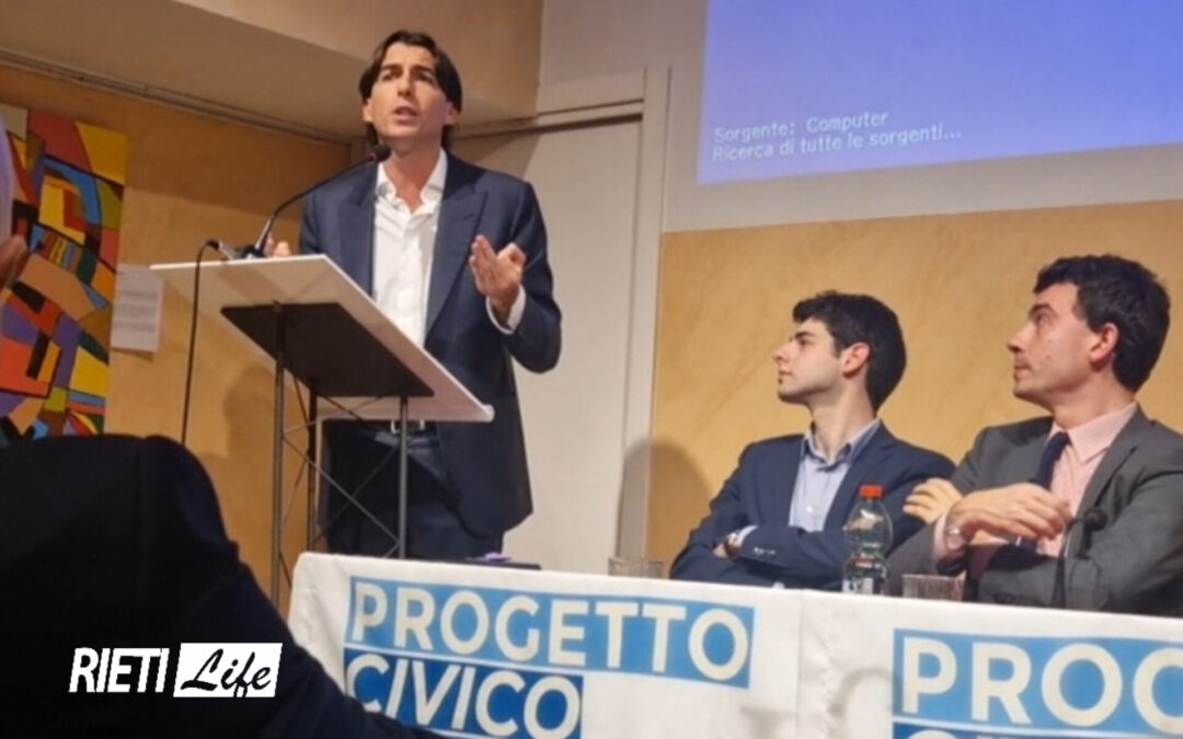 Alessandro Onorato presenta il Progetto Civico a Rieti. All’evento anche Valentini, Fagiani e…